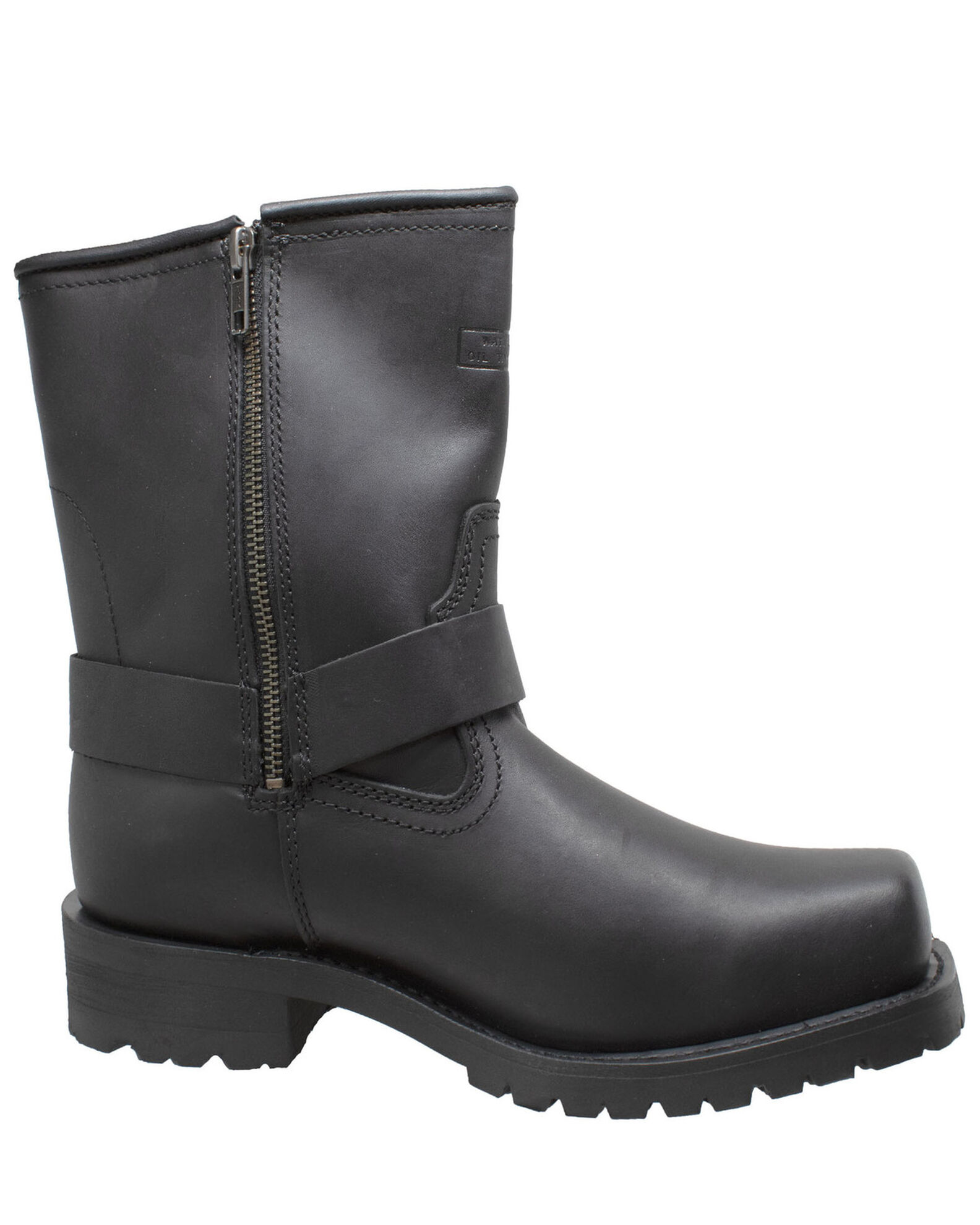 Square toe shop zipper boots