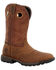 Image #1 - Rocky Men's Legacy 32 Waterproof Western Work Boot - Square Toe, Brown, hi-res