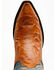 Image #6 - Dan Post 12" Exotic Ostrich Western Boots - Snip Toe , Cognac, hi-res