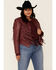 Liberty Wear Women's Burgundy Fringe Sheep Napa Jacket - Plus , Burgundy, hi-res
