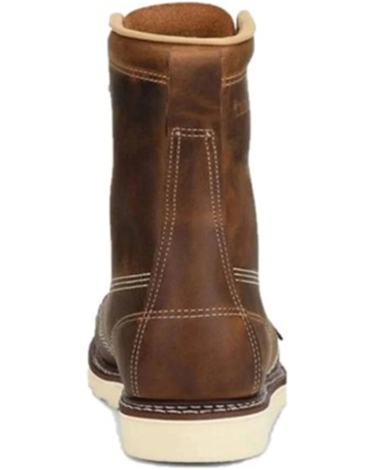 Image #3 - Carolina Men's 8" Lace-Up Work Boots - Moc Toe, Brown, hi-res