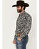 Image #2 - Cowboy Hardware Men's Paisley Print Long Sleeve Snap Western Shirt, Black, hi-res