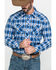 Rock & Roll Denim Men's Blue Dobby Plaid Long Sleeve Western Shirt , Blue, hi-res