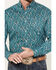 Image #3 - Roper Men's Amarillo Paisley Print Long Sleeve Button-Down Western Shirt, Teal, hi-res