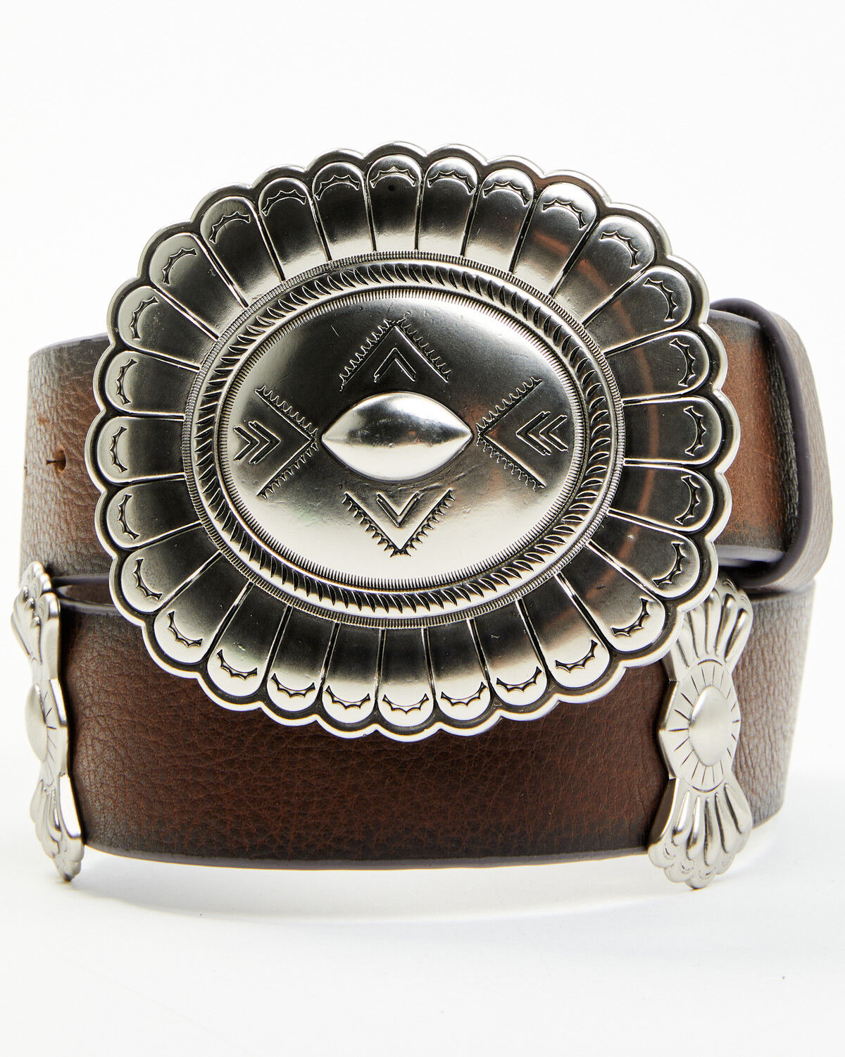 Image #3 - Idyllwind Women's Leather Concho Belt, Brown, hi-res