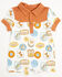 Image #1 - Angel Dear Infant Boys' Rodeo Patches Short Sleeve Snap Onesie, White, hi-res