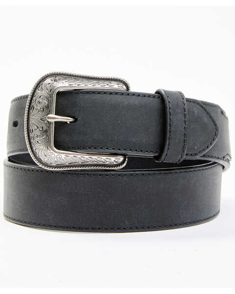 Cody James Men's Casual Billet Leather Belt, Black, hi-res