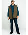 Hawx Men's Olive Canvas Sherpa Lined Work Vest - Tall , Olive, hi-res