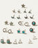 Image #1 - Shyanne Women's Cross Moon Star Multi Earring Set - 14 Piece, Silver, hi-res