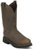Image #1 - Justin Men's J-Max Balusters Electrical Hazard Pull On Work Boots - Steel Toe, Chocolate, hi-res