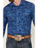 Image #2 - Rock & Roll Denim Men's V46 Paisley Print Long Sleeve Snap Western Shirt, Dark Blue, hi-res