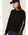 Image #2 - Carhartt Women's TENCEL™ Fiber Series Loose Fit Long Sleeve Graphic Sweatshirt, Black, hi-res