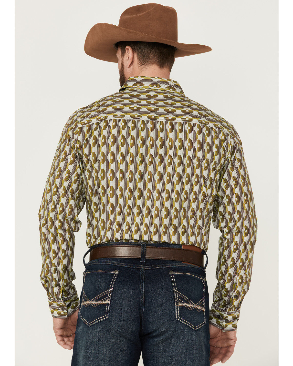 Image #4 - Gibson Men's Funk Geo Print Long Sleeve Button-Down Western Shirt, , hi-res