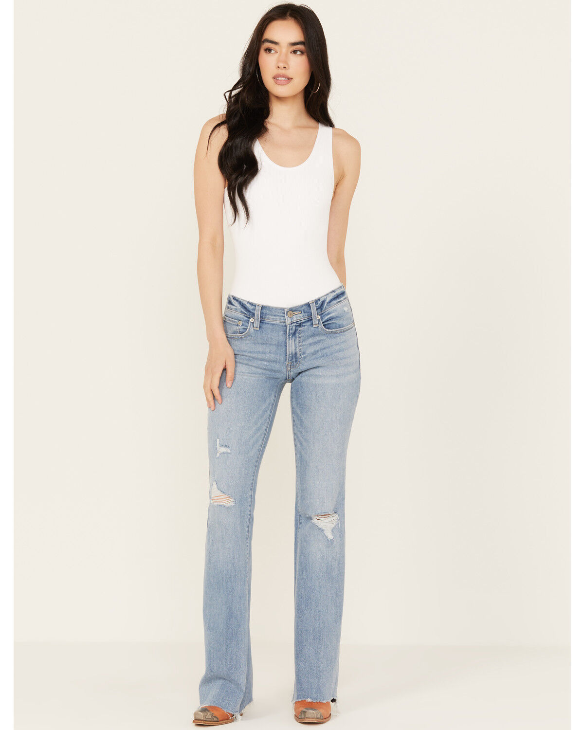 Image #1 - By Together Women's Hello There Ribbed Bodysuit, White, hi-res