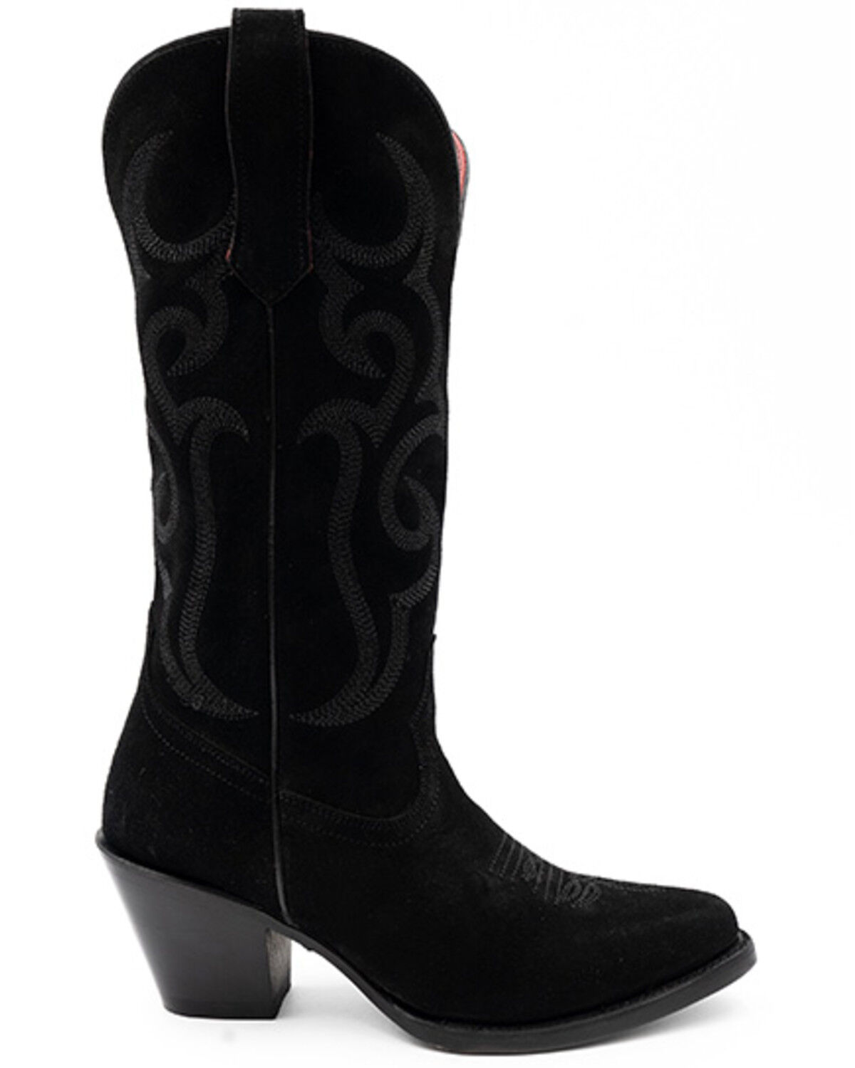 Image #2 - Ferrini Women's Quinn Roughout Western Boots - Round Toe, Black, hi-res