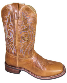 Smoky Mountain Men's Knoxville Western Boots - Wide Square Toe, Tan, hi-res