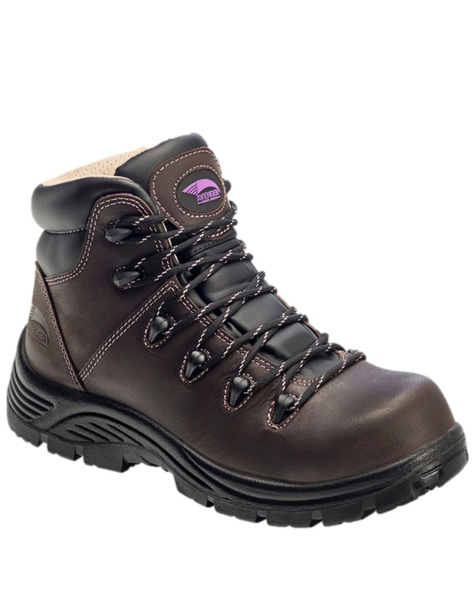 Image #1 - Avenger Women's Framer Insulated Work Boots - Composite Toe, Brown, hi-res