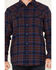 Image #3 - Moonshine Spirit Men's Fireland Dobby Plaid Print Long Sleeve Snap Western Shirt, Burgundy, hi-res