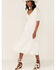 En Creme Women's Lace Tiered 3/4 Sleeve Midi Dress, Off White, hi-res