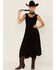 Image #1 - Scully Women's Lace-Up Jacquard Midi Dress, Black, hi-res