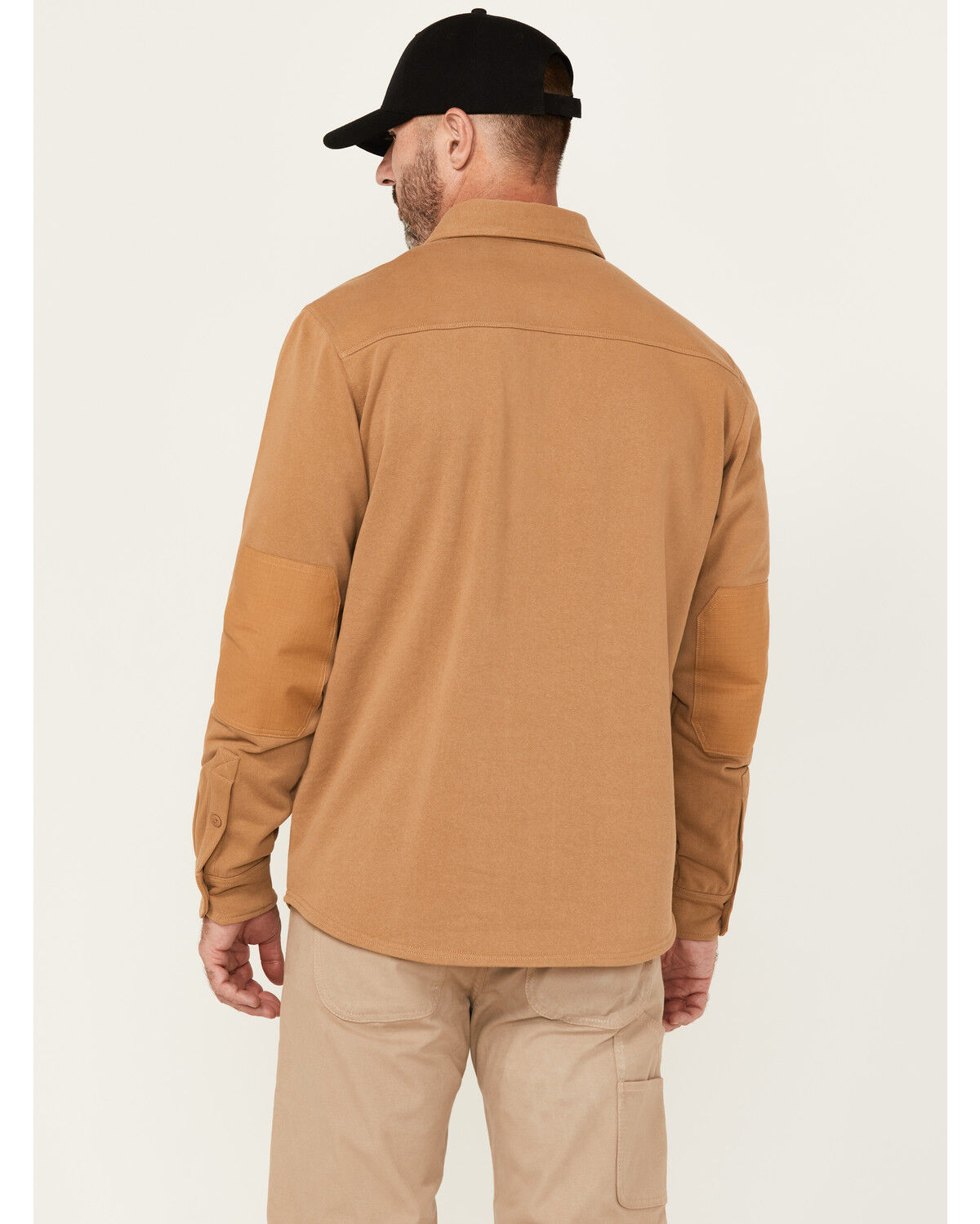 Image #4 - Hawx Men's Benjamin CPO Long Sleeve Snap Work Jacket, Tan, hi-res
