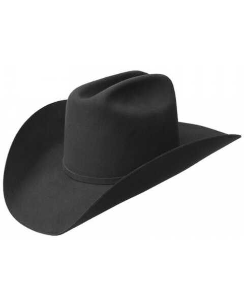 Bailey Men's Wheeler 3X Wool Felt Cowboy Hat, Black, hi-res