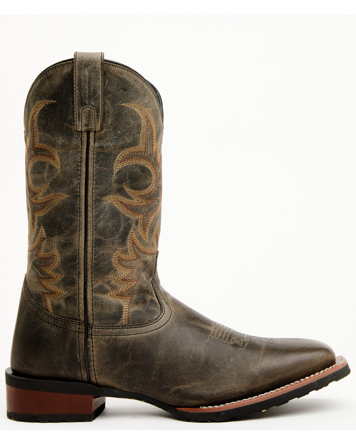 Image #2 - Laredo Men's 11" Western Boots - Broad Square Toe, Grey, hi-res