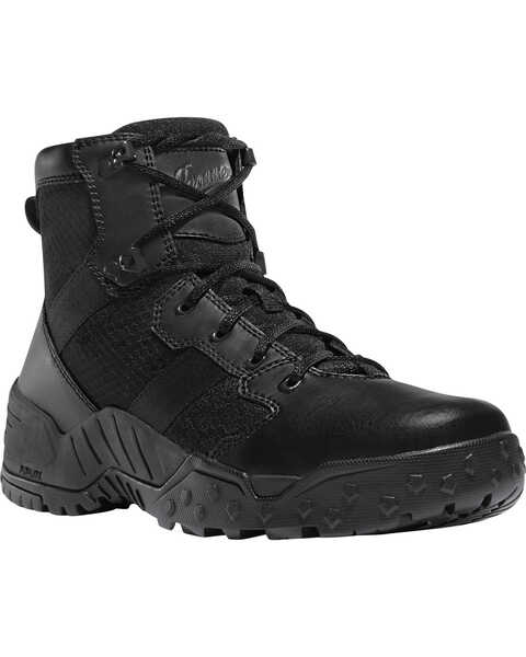 Image #1 - Danner Men's Black Scorch Side-Zip 6" Tactical Boots - Round Toe , Black, hi-res
