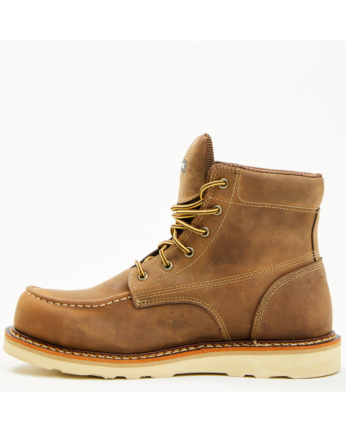 Image #3 - Hawx Men's 6" Moc Work Boots - Steel Toe, Brown, hi-res