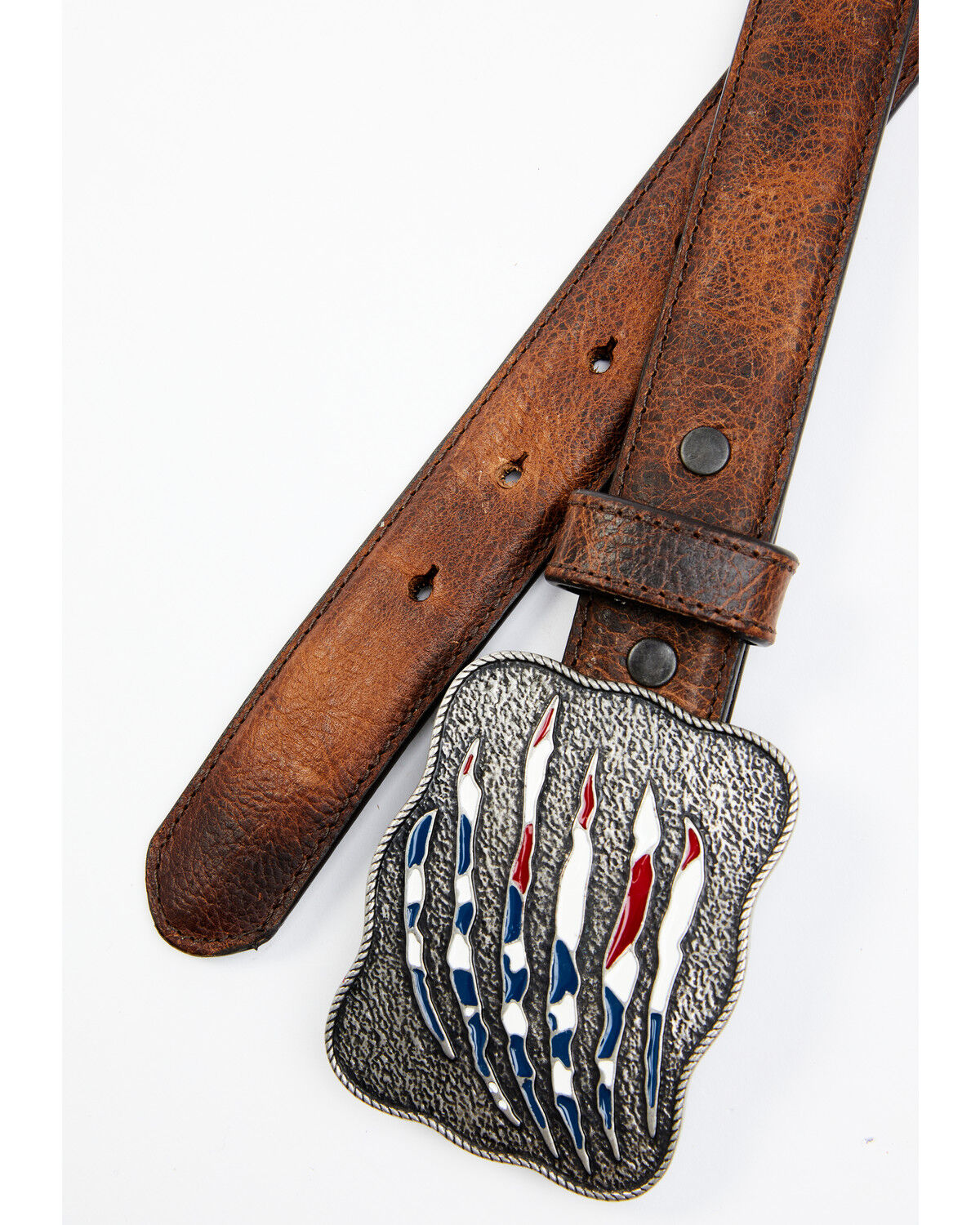 Image #2 - Cody James Boys' American Slash Rectangular Buckle Belt, , hi-res