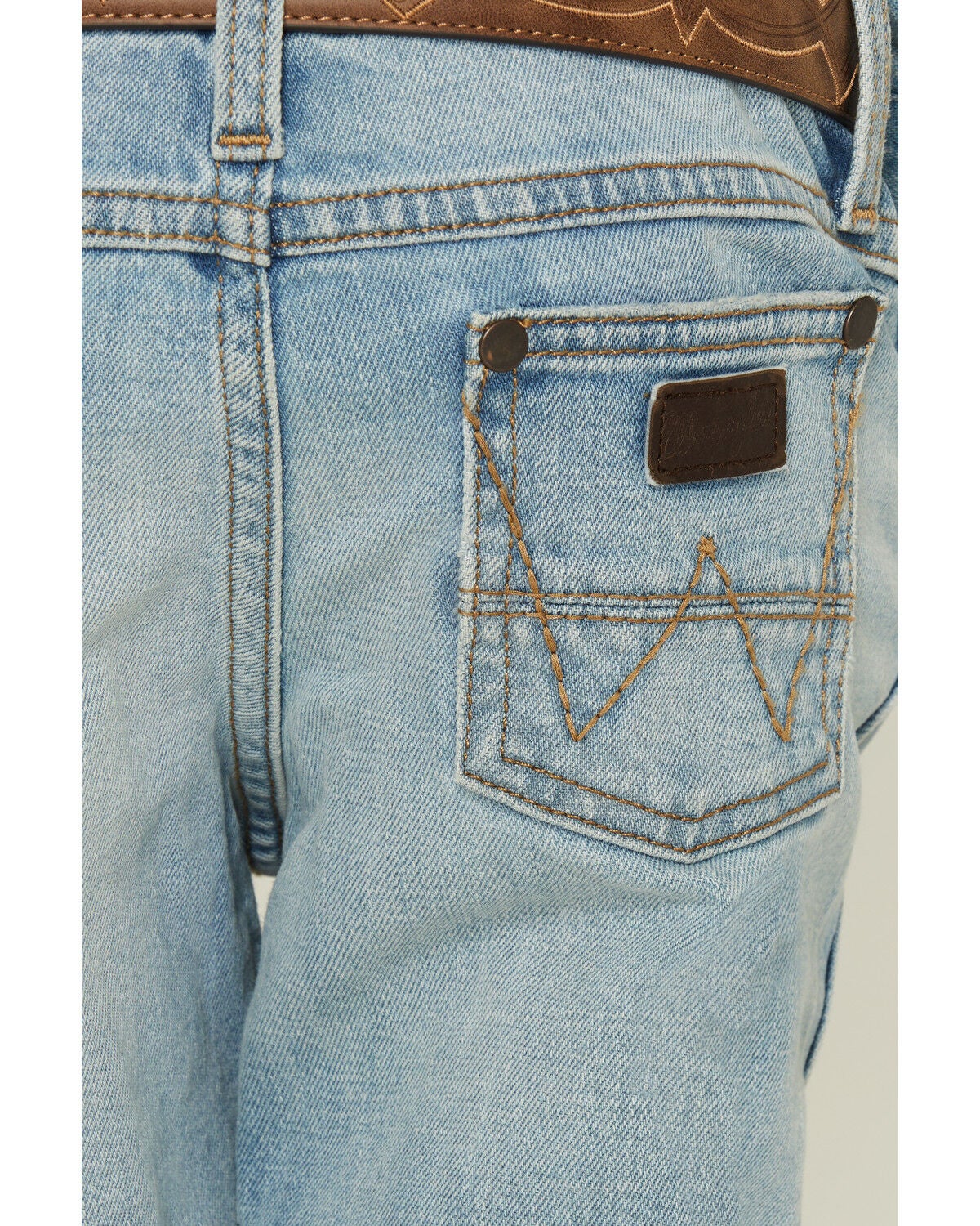 Image #4 - Wrangler Retro Little Boys' Light Wash Cloverdale Slim Bootcut Stretch Denim Jeans, Light Wash, hi-res
