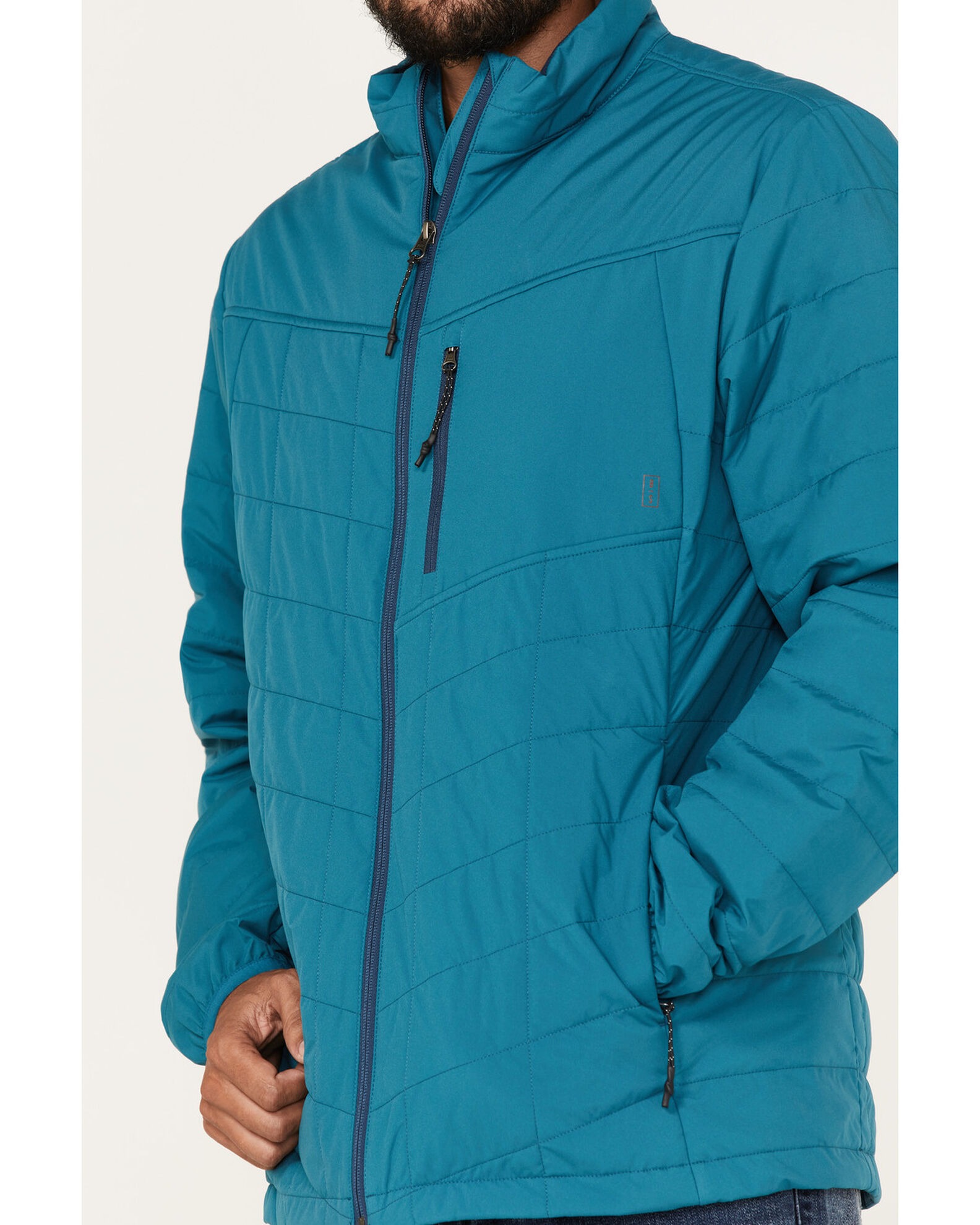 Image #3 - Brothers and Sons Men's Performance Lightweight Puffer Packable Jacket, Teal, hi-res