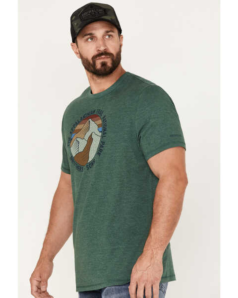 Image #2 - Brothers and Sons Men's Appalachian Trail National Park Graphic T-Shirt , Forest Green, hi-res