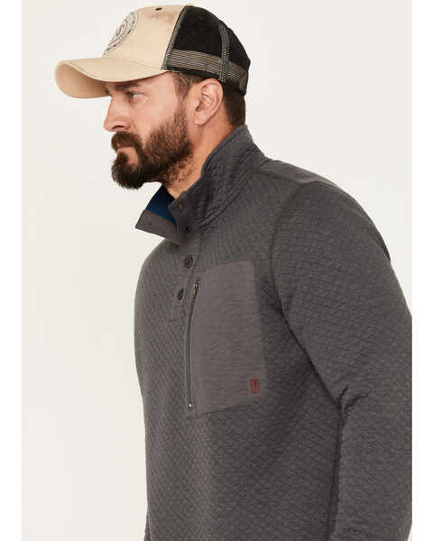 Image #2 - Brothers and Sons Men's Button Mock Pullover, Charcoal, hi-res
