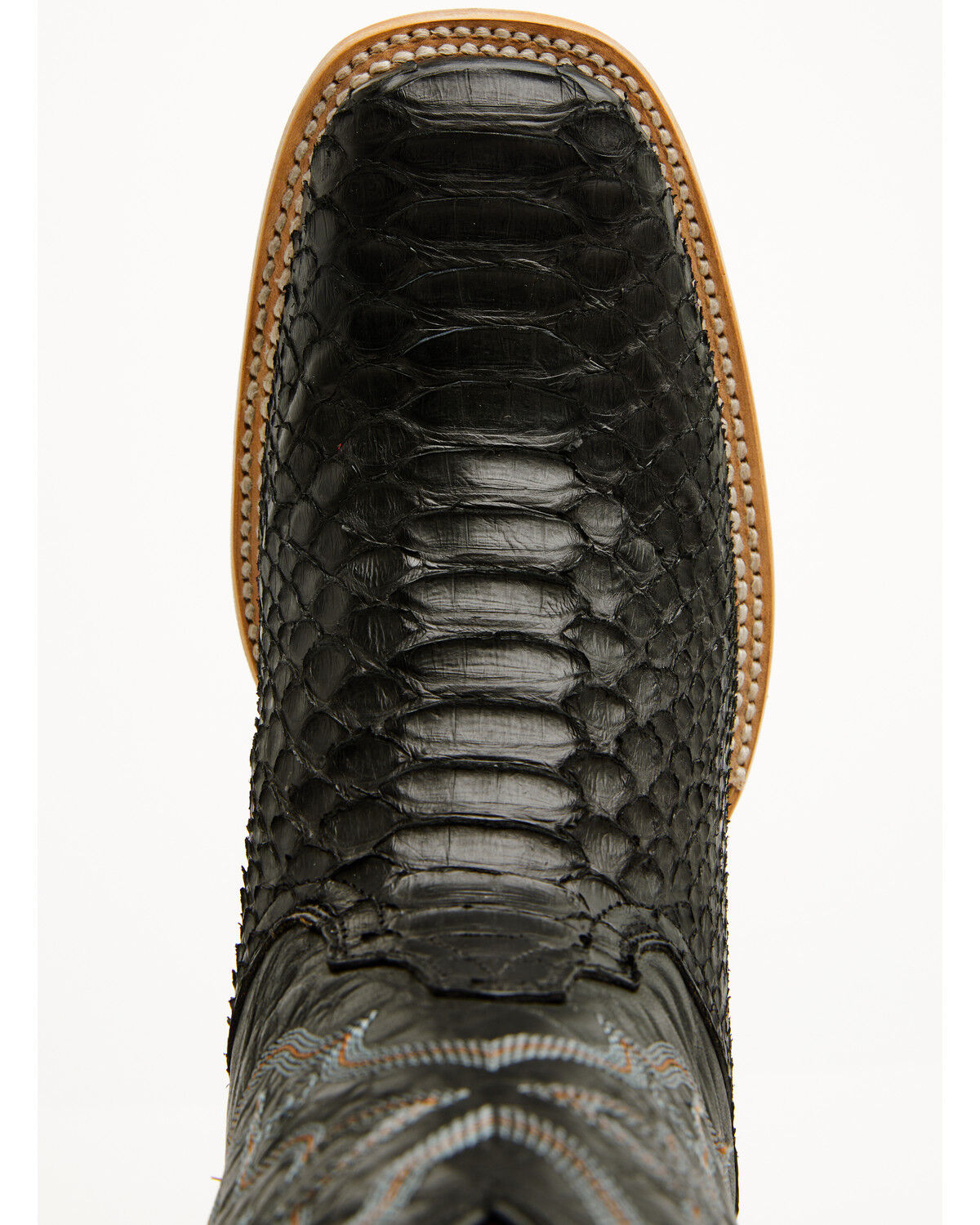 Image #6 - Dan Post Women's Exotic Python Western Boots - Broad Square Toe, Black, hi-res