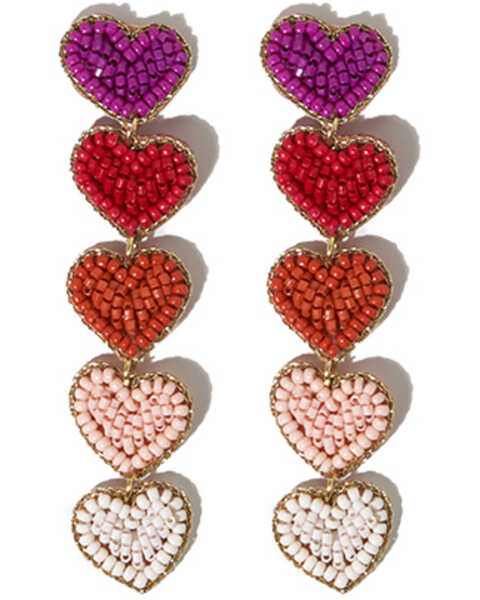 Ink + Alloy Women's Christina Ombre Heart Earrings, Multi, hi-res