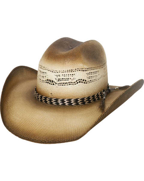 Bullhide Men's Raising Sand Horsehair Band Straw Cowboy Hat , Tan, hi-res