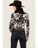 Image #4 - Ariat Women's Cow Print Wrinkle Resist Team Kirby Long Sleeve Button-Down Stretch Western Shirt, Cream, hi-res