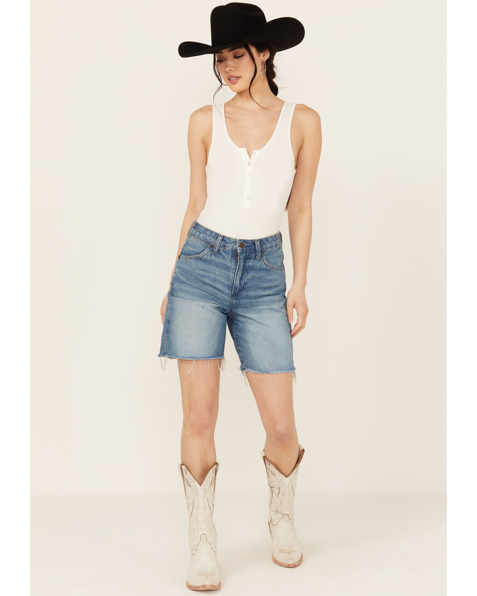 Wrangler cut off jean shorts sales