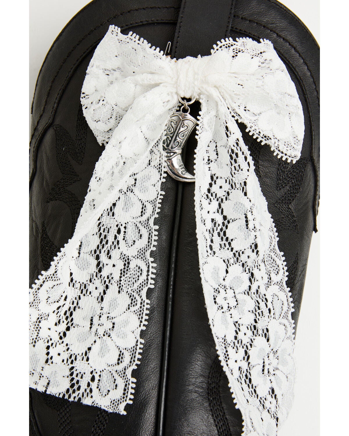 Image #2 - Shyanne Women's Charm & Lace Boot Bow, Ivory, hi-res