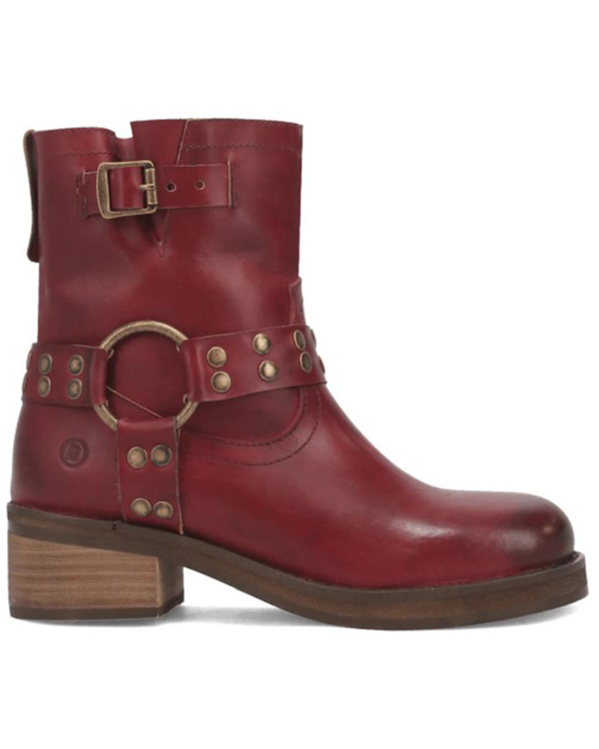 Image #2 - Dingo Women's Anarchy Harness Booties - Round Toe, Wine, hi-res