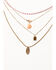 Image #1 - Shyanne Women's 5-piece Gold & Lavender Beaded Pendant Layered Necklace, Bronze, hi-res
