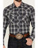 Image #3 - Wrangler Retro Men's Plaid Print Long Sleeve Snap Western Shirt, Black, hi-res