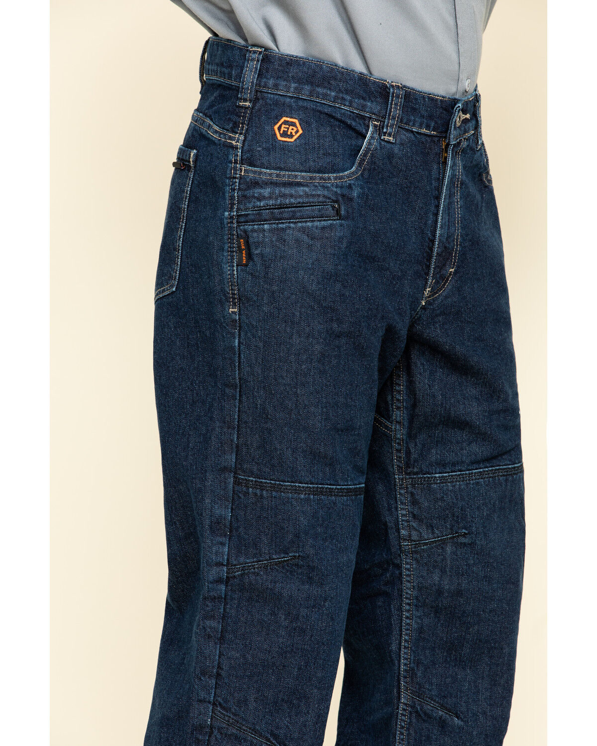 Image #4 - Hawx Men's FR Denim Straight Work Jeans, Indigo, hi-res
