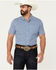 Image #1 - Ariat Men's Miller Geo Print Short Sleeve Button-Down Stretch Western Shirt , Blue, hi-res