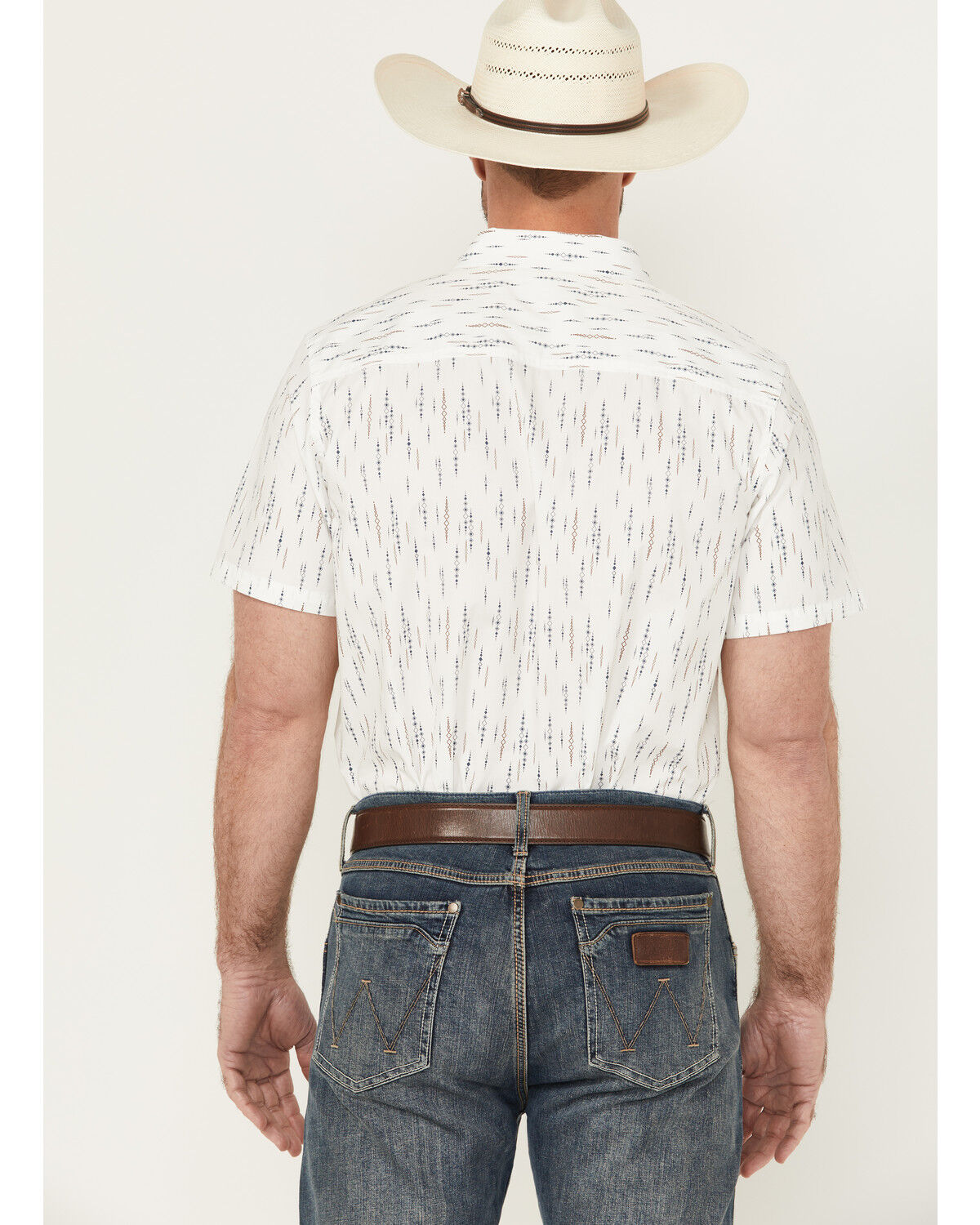 Image #4 - Gibson Trading Co Men's Discoteca Striped Short Sleeve Button-Down Western Shirt, White, hi-res