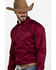 Image #5 - Ariat Men's Burgundy Solid Twill Long Sleeve Western Shirt, Burgundy, hi-res