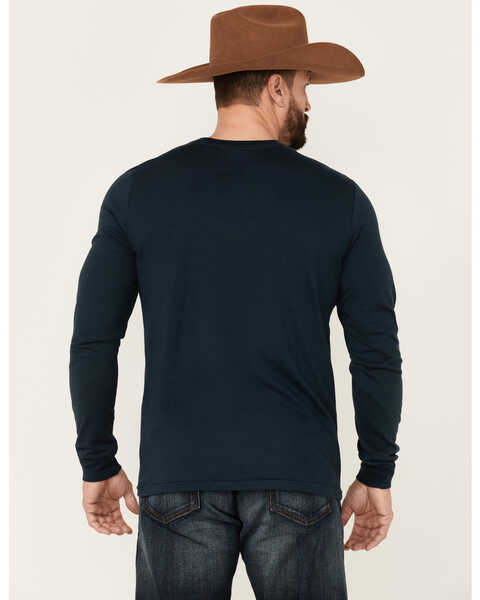 Cody James Men's Navy Die Free Eagle Graphic Long Sleeve T-Shirt , Navy, hi-res