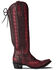 Image #2 - Lane Women's Lexington Knee High Corset Western Boots - Snip Toe, Black Cherry, hi-res