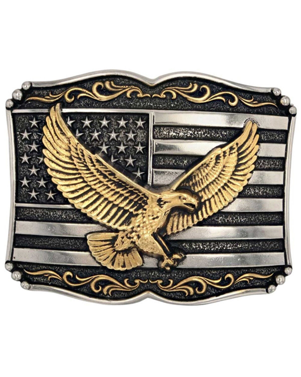 Image #1 - Montana Silversmiths Soaring Liberty Attitude Buckle, Silver, hi-res